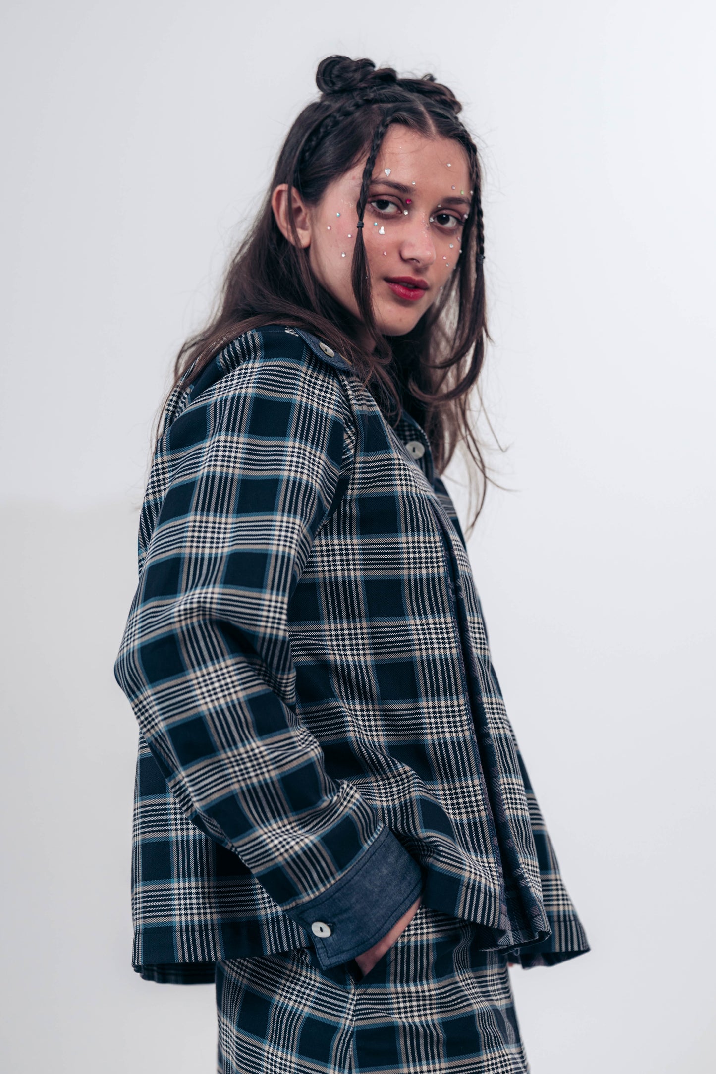 Pleated Jacket (Version with Hand-Stitched Button Details)