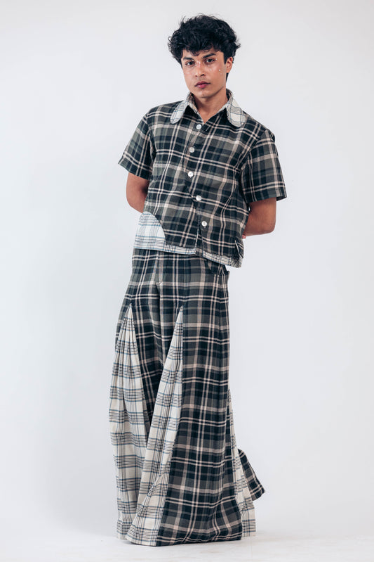 Reversable Men's Shirt (Green and White Variation)