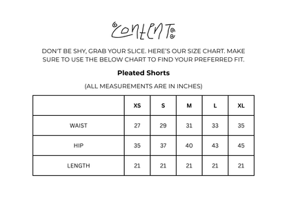 Pleated Shorts (PRE-ORDER)